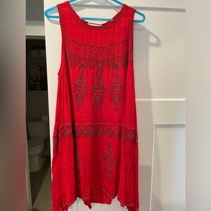 Free people beaded mini dress, size M